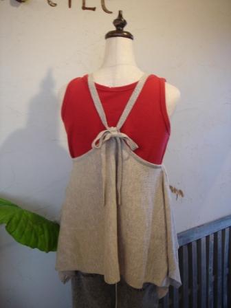 ∽ vingtrois 変形リネンキャミソール ¥6195 ∽