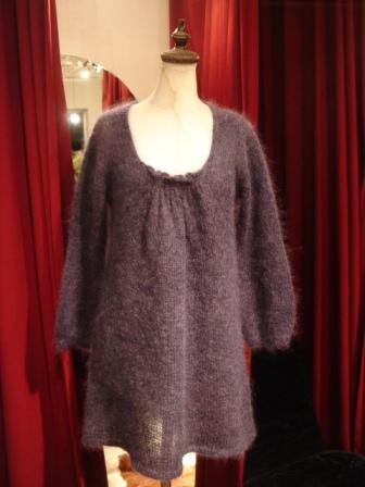 GILDED YOUTH ◇ モヘヤAラインニットワンピ パープル・グレー ¥19950