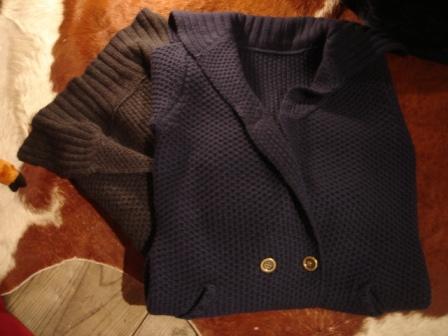 GILDED YOUTH ◆ ウールニットダブルガウン ネイビー・チャコール ¥23100