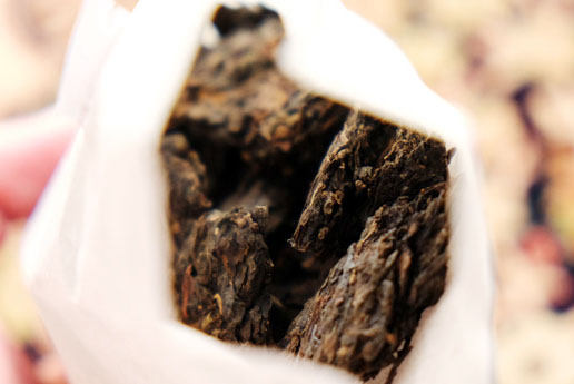 15年間熟成した本物のプーアル茶。