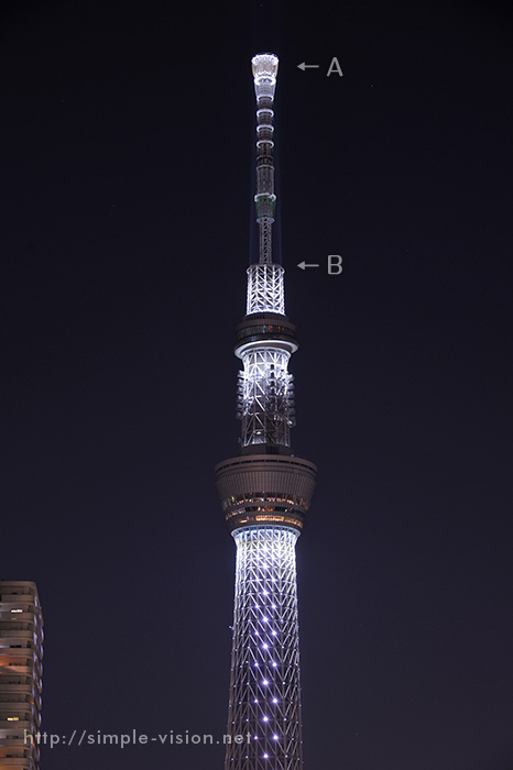 東京スカイツリー・ゲイン塔拡大