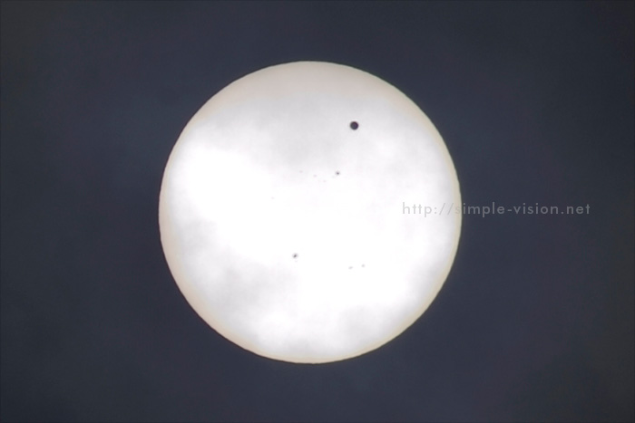 金星の太陽面通過(日面通過)