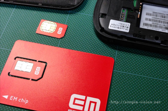 GP02のSIMカード(EM chip)挿し替え