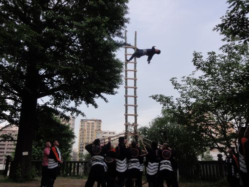 梯子乗り稽古2