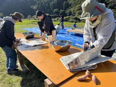 竹飯盒で新米ご飯 | 田縁日記