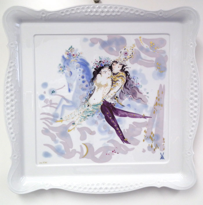 マイセンの陶板画 Sommer