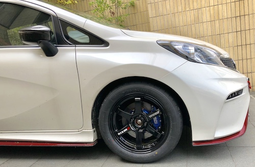 ノートニスモSに16インチホイール装着！！良い感じやね～！1キロ