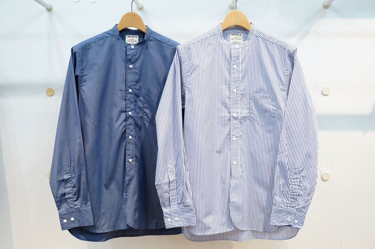 Workers（ワーカーズ）さんのさらりと上品なバンドカラーシャツ