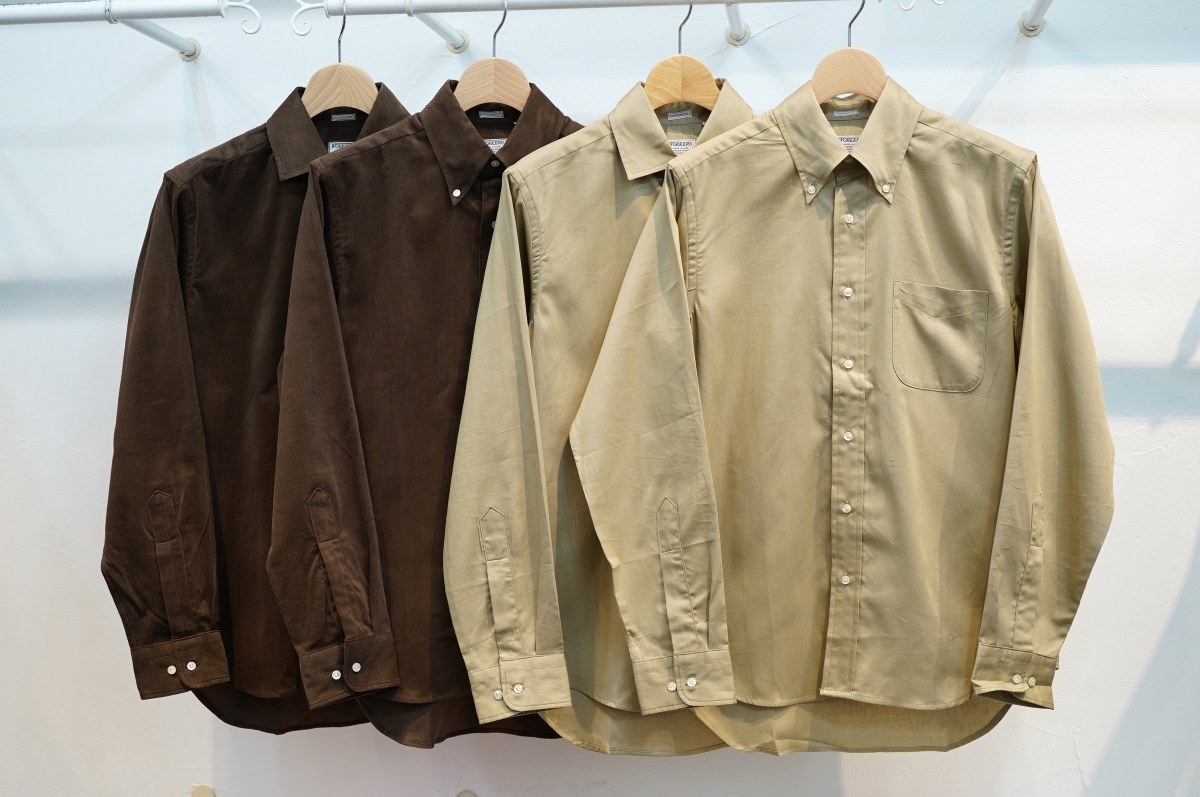 WORKERSワーカーズ　新品ボタンダウンシャツ　コーデュロイ　ブラウン WORKERSワーカーズ 新品ボタンダウンシャツ コーデュロイ