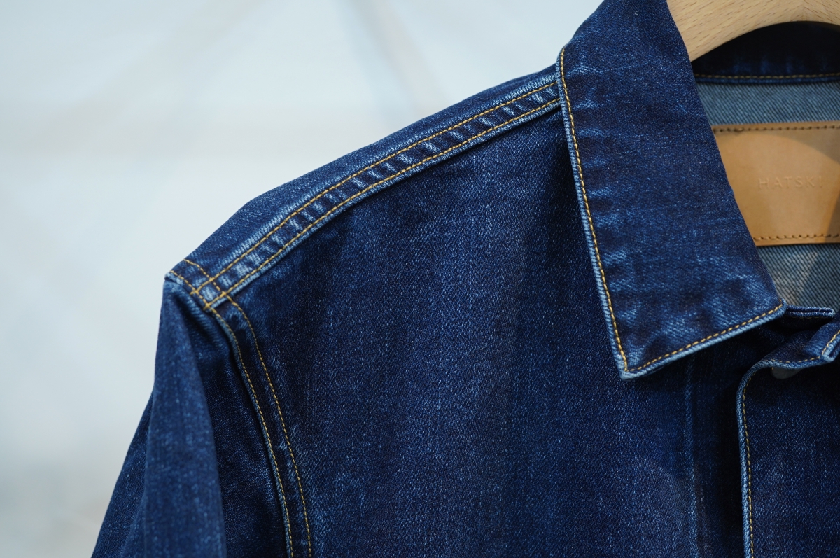 HATSKI（ハツキ）さんの、ユーズドウォッシュのデニムジャケット
