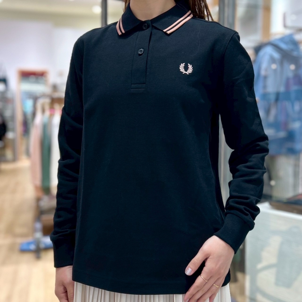 FRED PERRY ブルー 長袖ポロシャツ Lサイズ FRED PERRY（フレッド 
