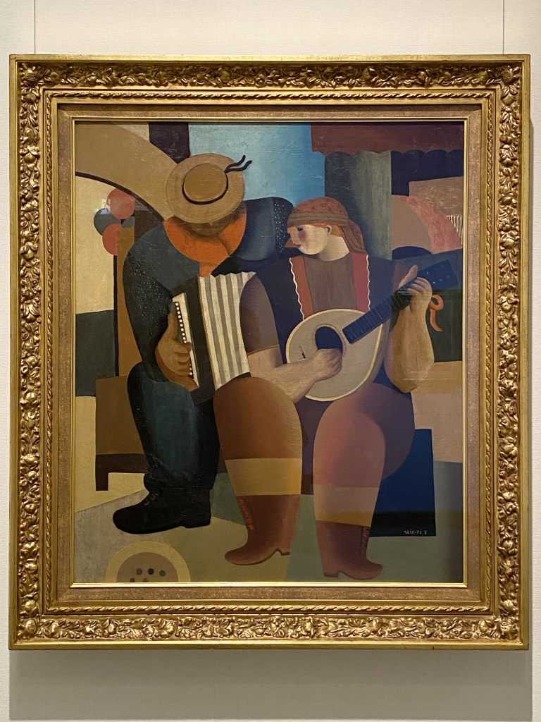 東郷青児、【コントラバスを弾く】、希少な額装用画集より、状態良好、新品額装付 東郷青児、【若い日の思い出】、希少な額装用画集より、状態良好