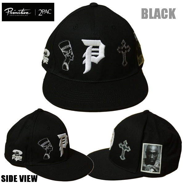 ★Primitive★Por Vida Snapback Hat キャップ帽子 関税込★ PRIMITIVE 【 プリミティブ 】× 2PAC コラボキャップ ROYALTY
