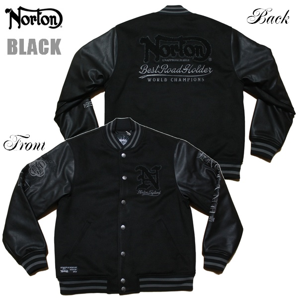 Norton 【 ノートン 】ジャケット モノトーンスタジャン [BLK 