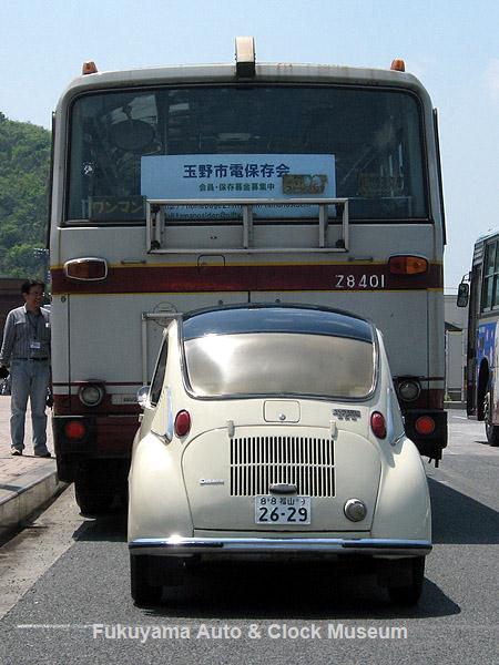 玉野市電保存会の井笠鉄道史跡めぐりへスバル360DXでお邪魔 玉野市電保存会の井笠鉄道史跡めぐりへスバル360DXでお邪魔