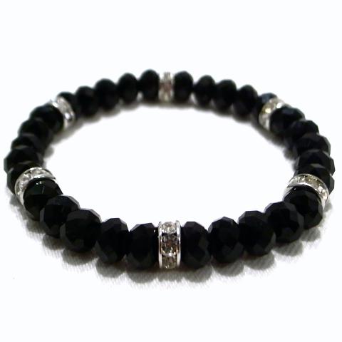 Handmade Braceltet Black  Sliver No.6