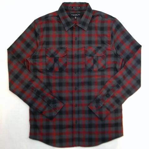 Twenty One L/S Shirt Gray  Red  Black