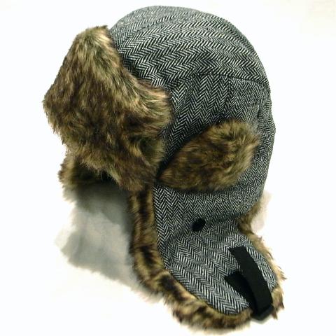 Tweed Pilot Cap Gray No.17