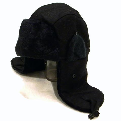 Melton Pilot Cap Black No.18