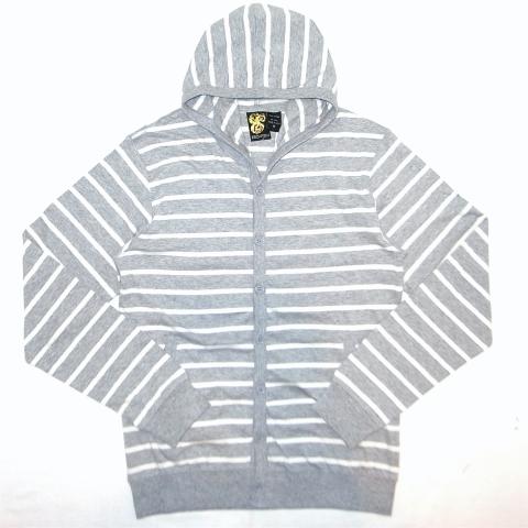 Escapism By CLH Hooded Cardigan Gray  White