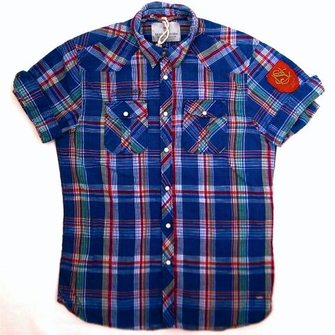 Scotch & Soda S/S Shirt Navy  Red  Yellow  Green