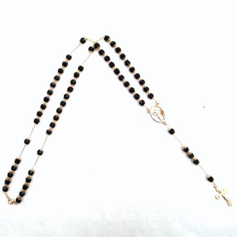 Gold Rosary Chain No.7 Black