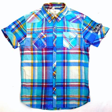 Scotch & Soda S/S Shirt Light Blue  Purple