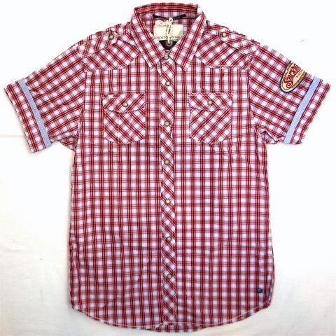 Scotch & Soda S/S Shirt White  Red