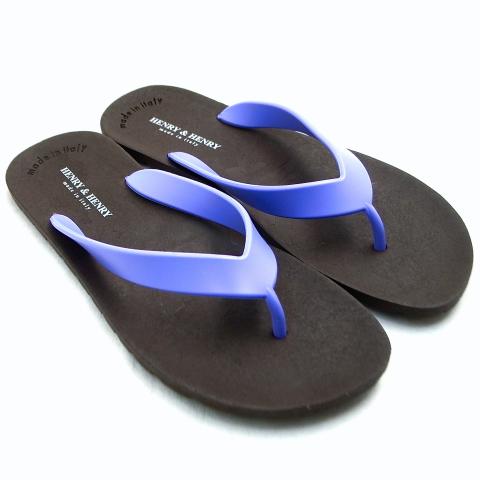 Henry & Henry Flipper Sandal Dark Brown  Purple