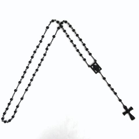 Mat Black Rosary Chain No.31 Middle