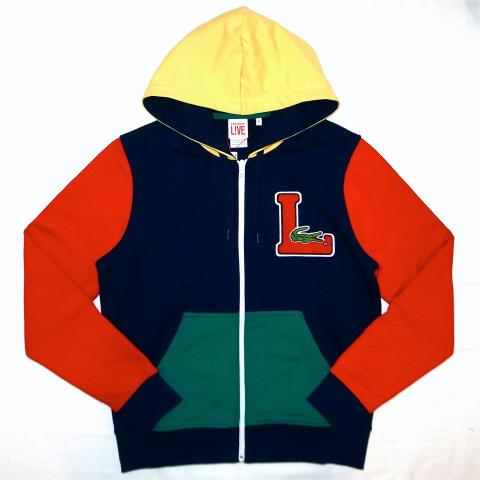 Lacoste L!VE Parker Colorblock Zip Hoodie Multi