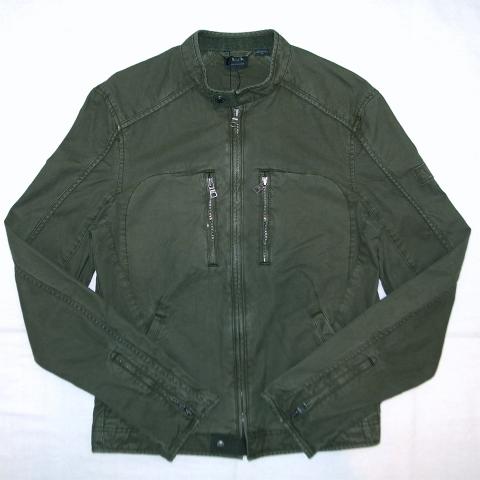 Armani Exchange Cotton Single Raiders Jacket Olive