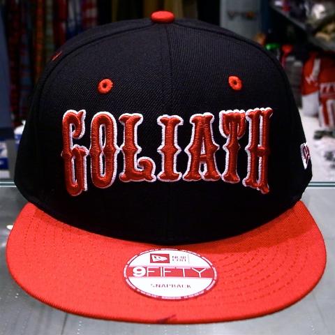 Goliath  New Era Snap Back Cap Sneaker Bar Black  Red