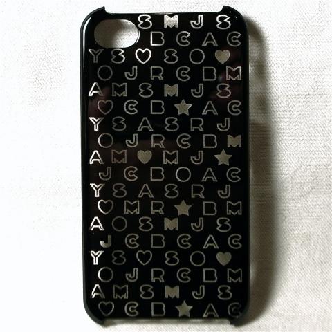 Marc Jacobs Metallic Stardust Logo iPhone 4 Cover Black