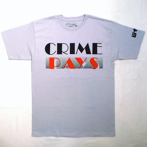 8&9 T-shirts Crime Pays Gray