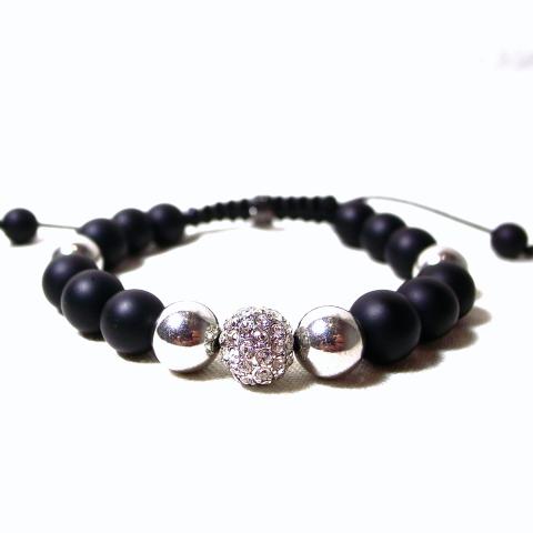 Chambala Bracelet Black  Silver No.57