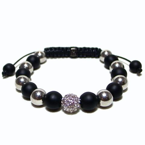 Chambala Bracelet Black  Silver No.58