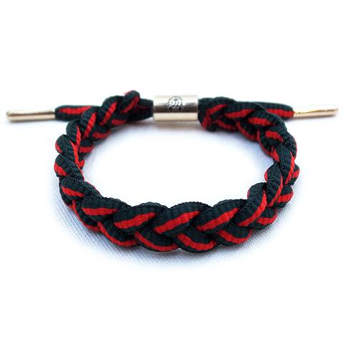Rastaclat Shoelace Bracelet / Drak Green x Red