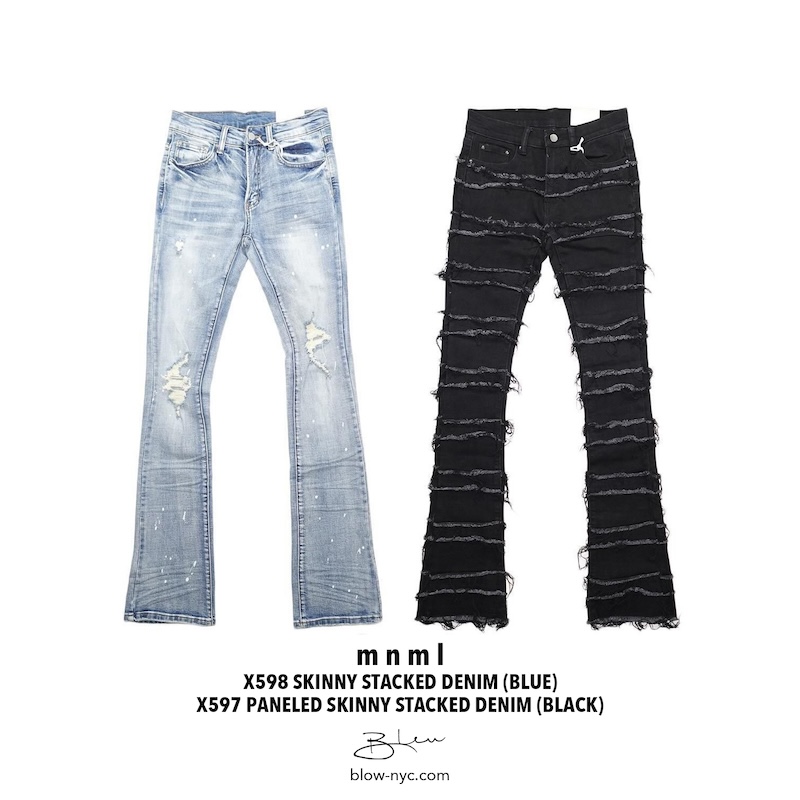 ミニマル mnml X598 Skinny Stacked Denim Blue mnml】X598 Skinny 