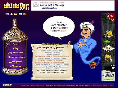 Akinator, the Web Genius