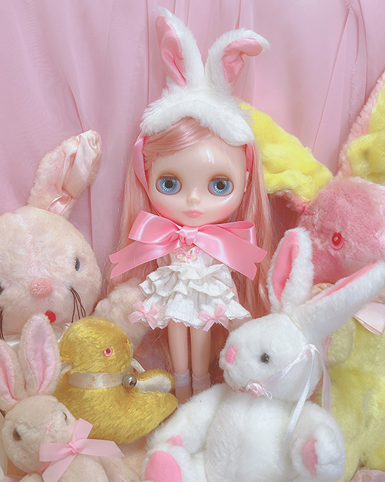 うさぎドレスセット 1/4ドール女の子用 お洋服セット 春 うさぎドレスセット 1/4ドール女の子用 お洋服セット 春
