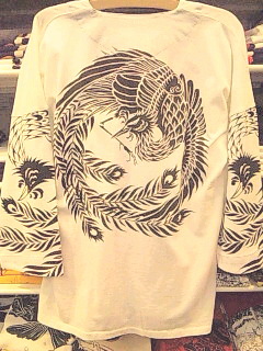 クロップドヘッズの7分袖シャツ ダボシャツ クロップドヘッズ ダボシャツ CROPPED HEADS 和柄ダボシャツ