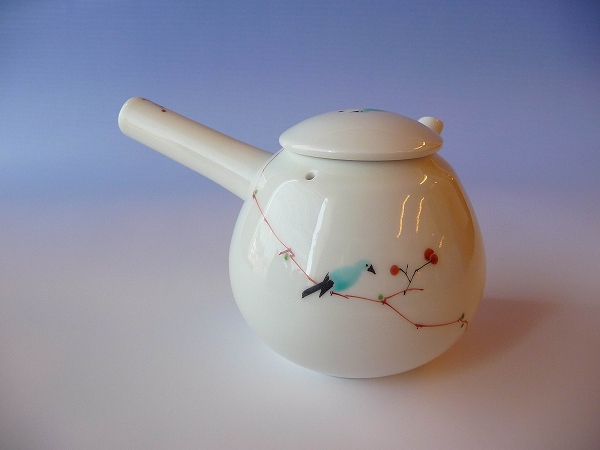 波佐見焼 陶房青 つぐみ鳥 急須・ミニカップ | 器屋うらの