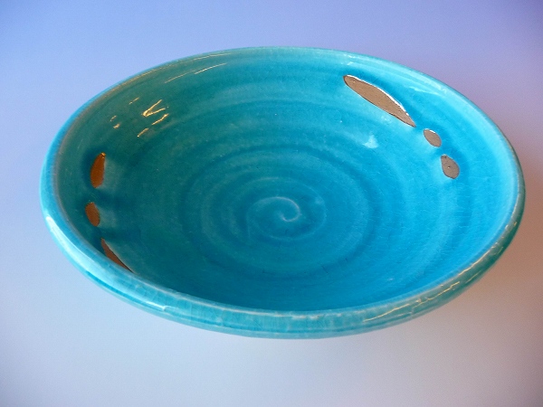 小僧窯 トルコブルー ラーメン鉢 3点セット