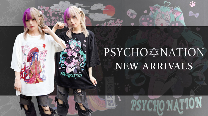 人気ブランドPSYCHO NATION(サイコ・ネーション)より、完売続出の人気イラストレーター"寝田ルネ"とのコラボ・Tシャツ待望の新作が新入荷！
