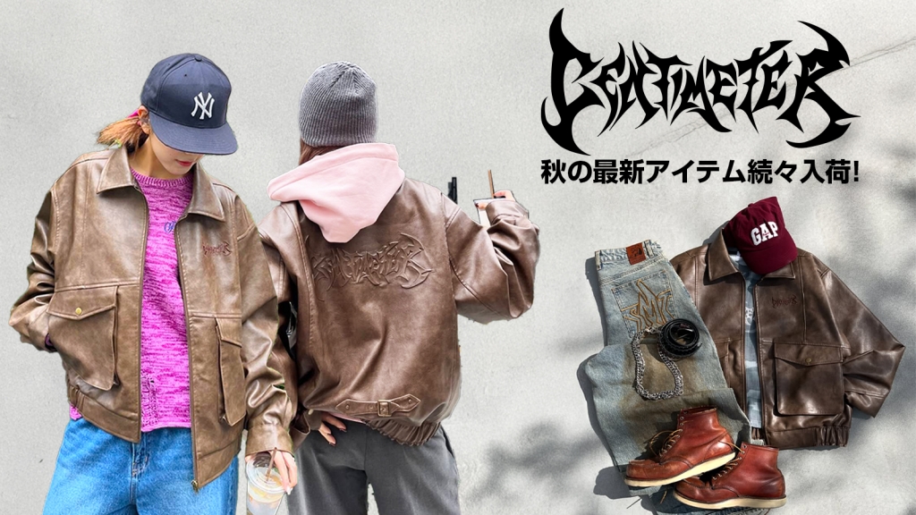 centimeter(センチメーター)から秋の新作続々入荷！シルエットにもこだわり、バックに配置したトライバル・ロゴが存在感を放つフェイク・レザー・ジャケットが新入荷！