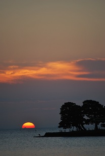 sunset in matsue