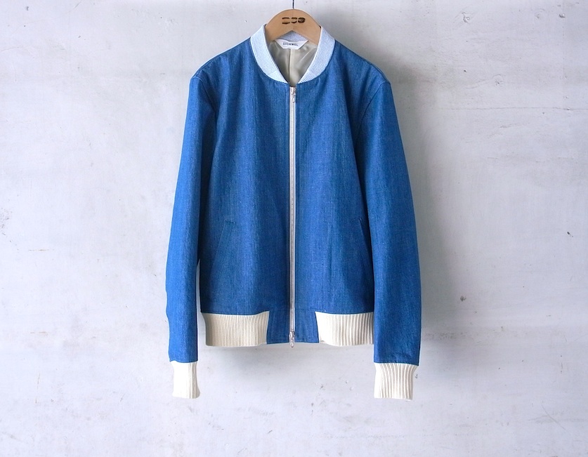 DENIM RIB BLOUSON | welles journal 