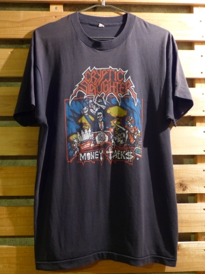 CITIESバンドTシャツ　メタルロック　音楽　黒黄赤　ビンテージ　下北沢高円寺 CITIESバンドTシャツ メタルロック 音楽 黒黄赤 ビンテージ