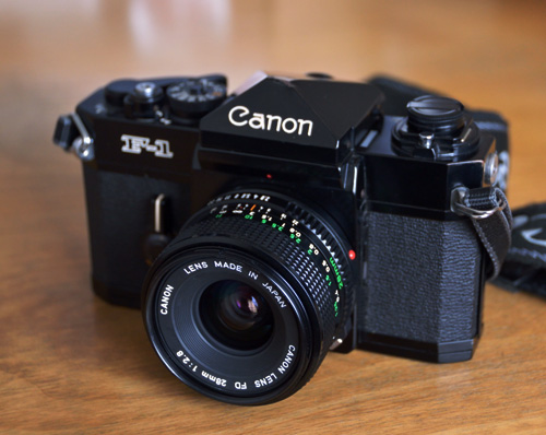 Canon F-1+New FD 28mm/f2.8